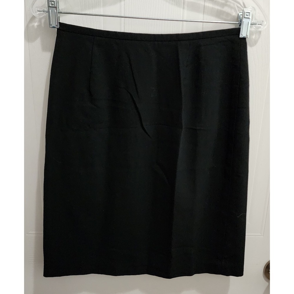 Banana Republic Pencil Skirt Womens 4 Black Lined Lightweight 100% Wool Career